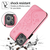 Butterflies Flowers Double Buckle Case, For iPhone 14, For iPhone 14 Plus